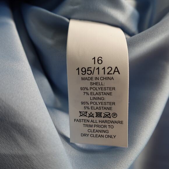 Kate Spade Dress Womens 16 NWT Mainline Twill Shift Diamond Astral Blue Bow - Picture 9 of 11